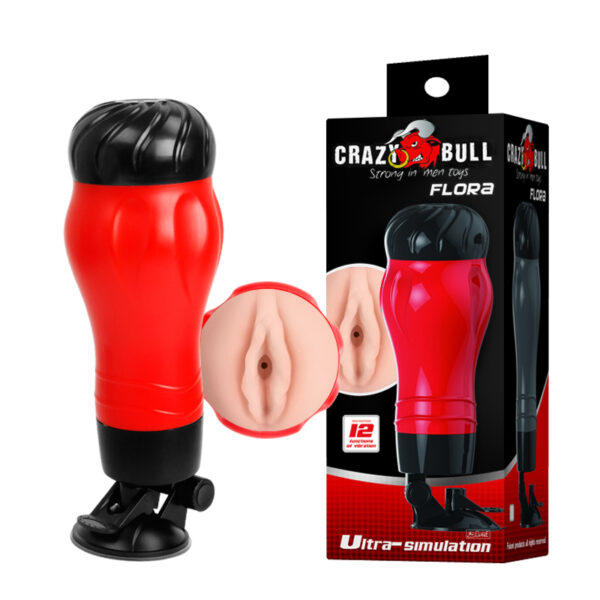 Crazybull Vibrating Mouth Masturbation Cup BM-00900T47Z