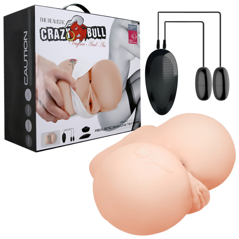Vagina & Anal Lifelike Vibrating Ass