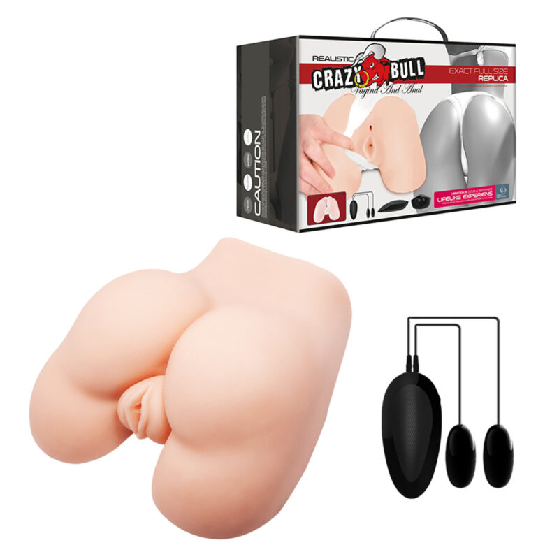 Vagina & Anal Lifelike Vibrating Ass