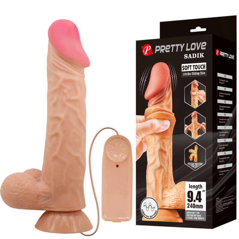 Prettylove Vibrating Slide Dildo BW-008104ZRG