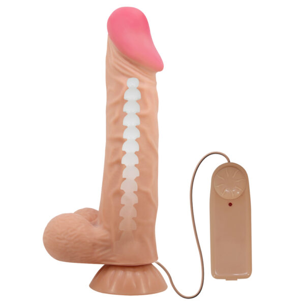 9.4" Vibrating Slide Skin Keel Dildo