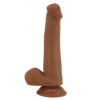 8.7" Sliding Skin Dildo With Ball