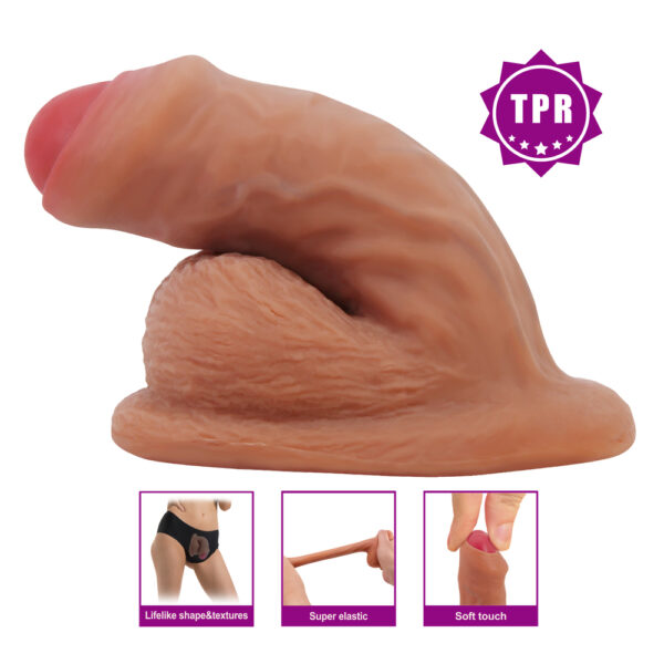5.1" Brown Realistic Cock