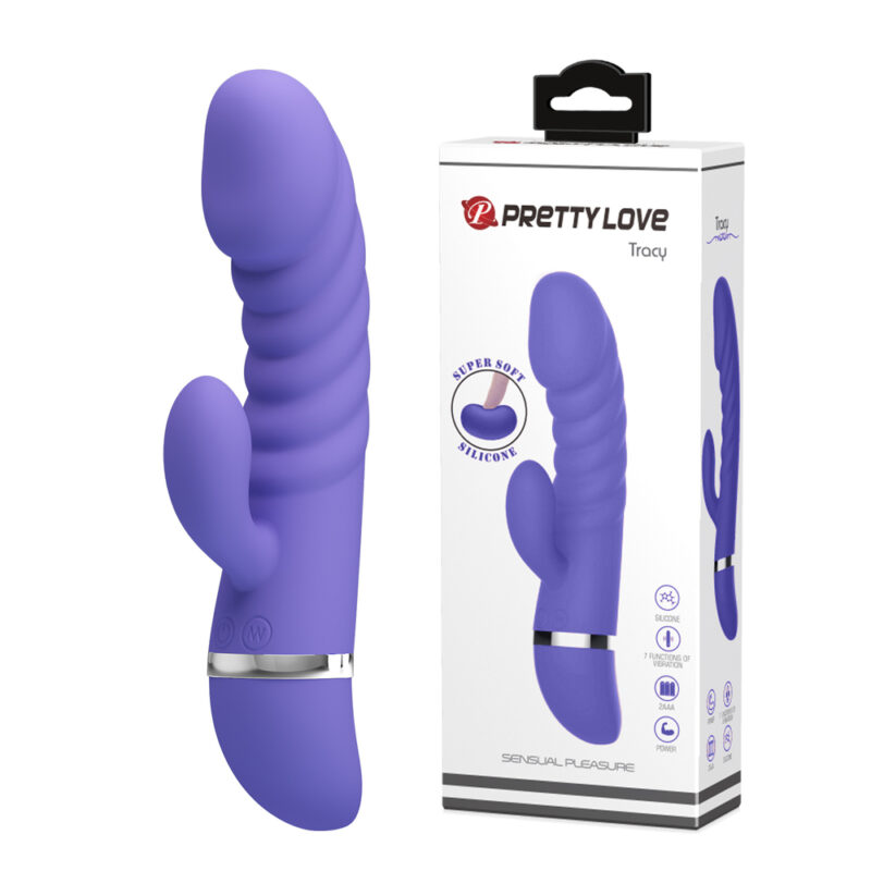 Prettylove Twisted Silicone Rabbit Vibrator BI-014617