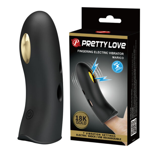 Prettylove Electric Shock Finger Sleeve Vibrator BI-014755