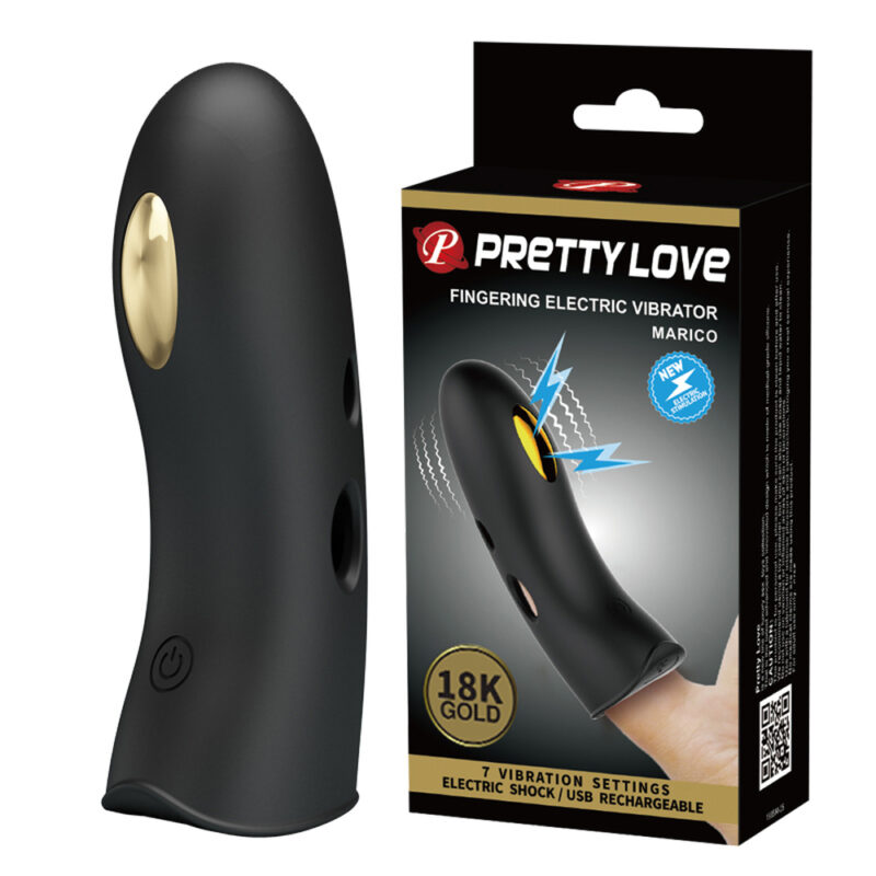 Prettylove Electric Shock Finger Sleeve Vibrator BI-014755