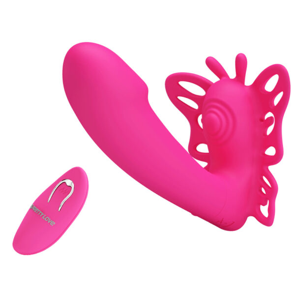 Wireless Butterfly Strap On Vibrator