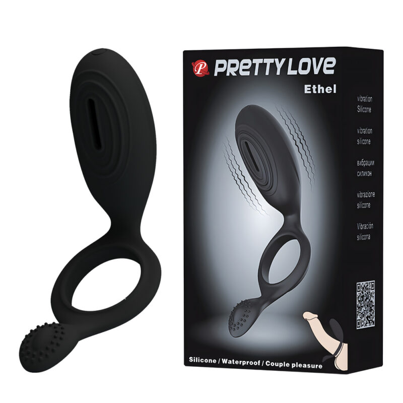 Prettylove Clitoris Vibration Penis Enhancer Ring BI-026220