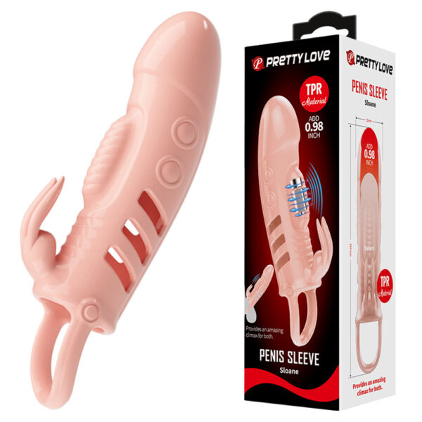 Prettylove 5.8" Vibrating Cock Sleeve BI-026243