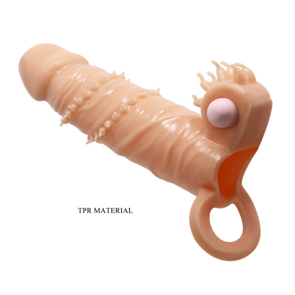 6.7" Studded Vibrating Cock Sleeve BI-026245
