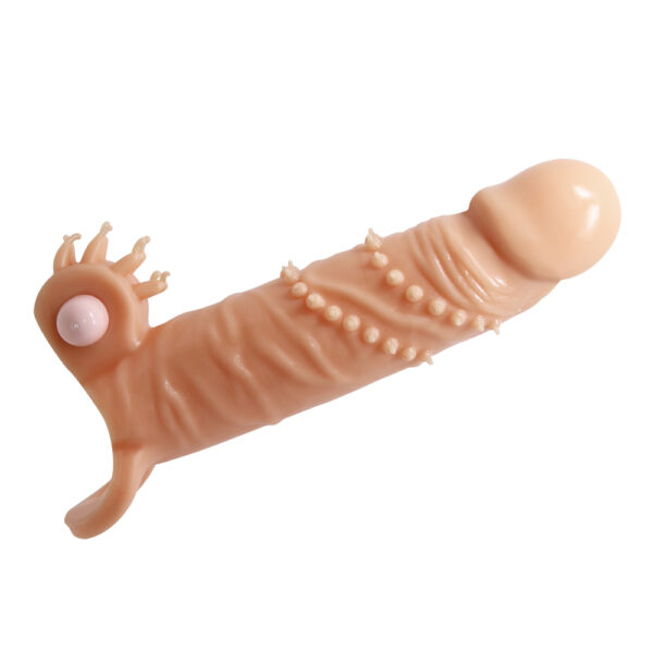 6.7" Studded Vibrating Cock Sleeve BI-026245