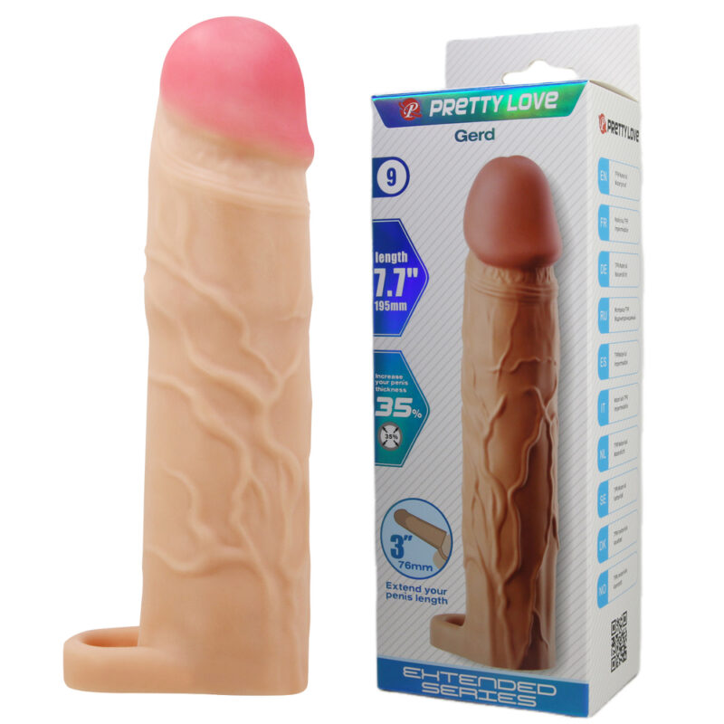 Prettylove 7.7" Lifelike Penis Sleeve BI-026258