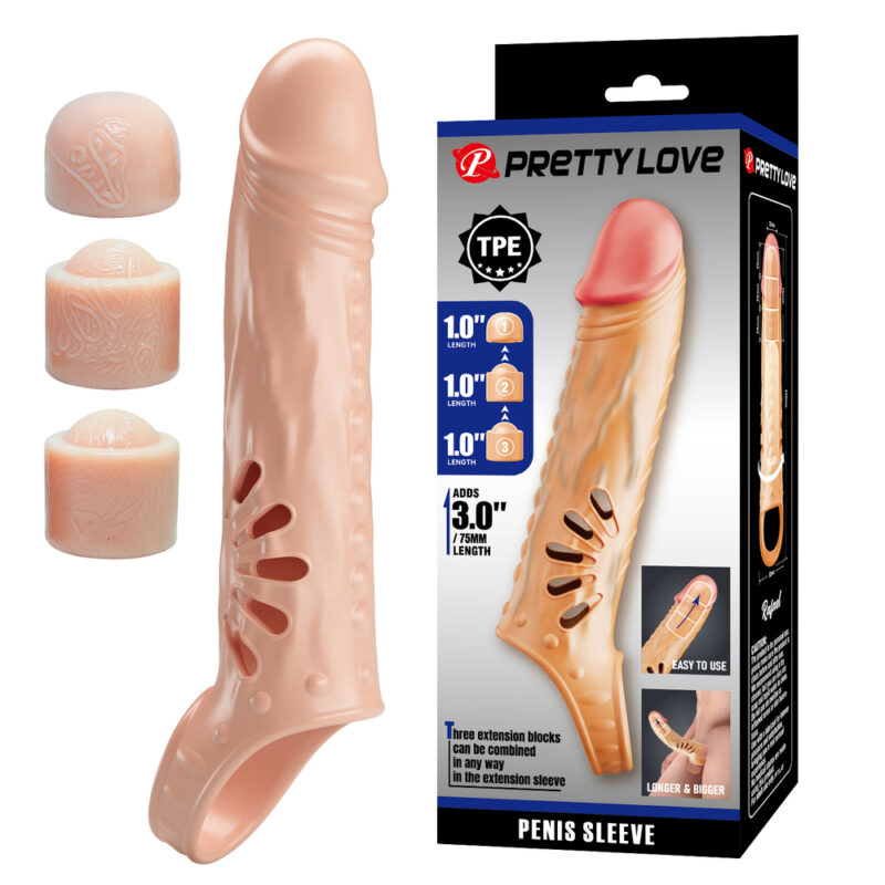 Prettylove 7.4" Lifelike Penis Extension BI-026270H