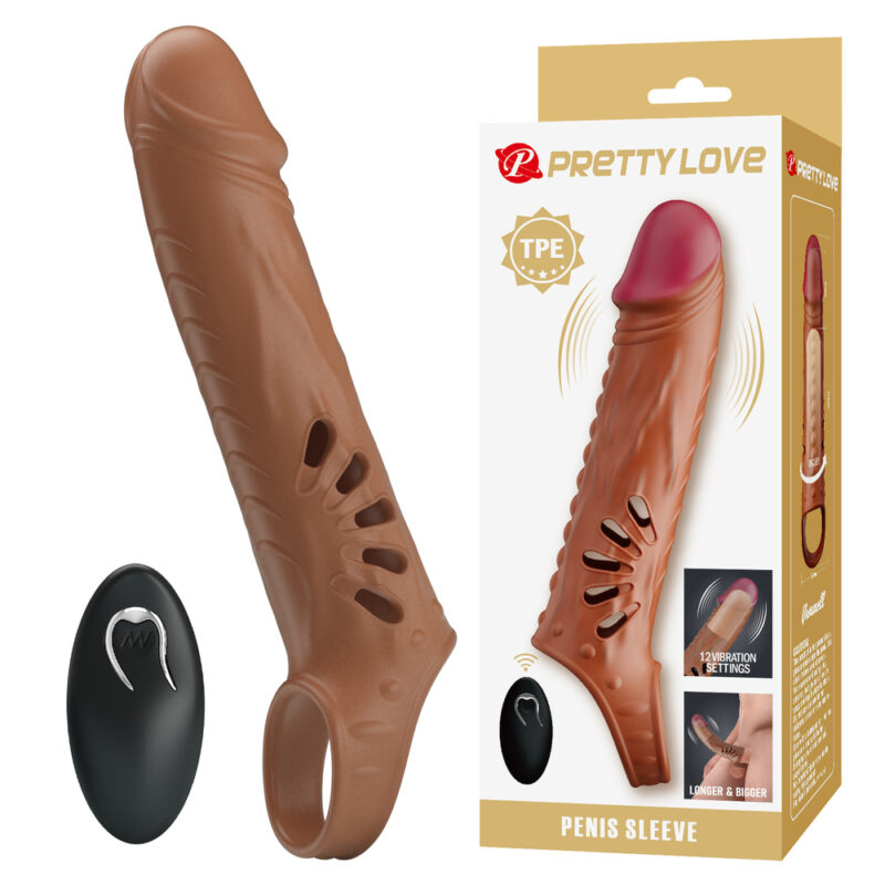 Prettylove 7.5" Wireless Vibrating Penis Extension BI-026270W