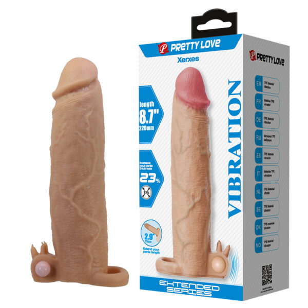 Prettylove 8.7" Clit Stimulation Penis Extension BI-026282Z