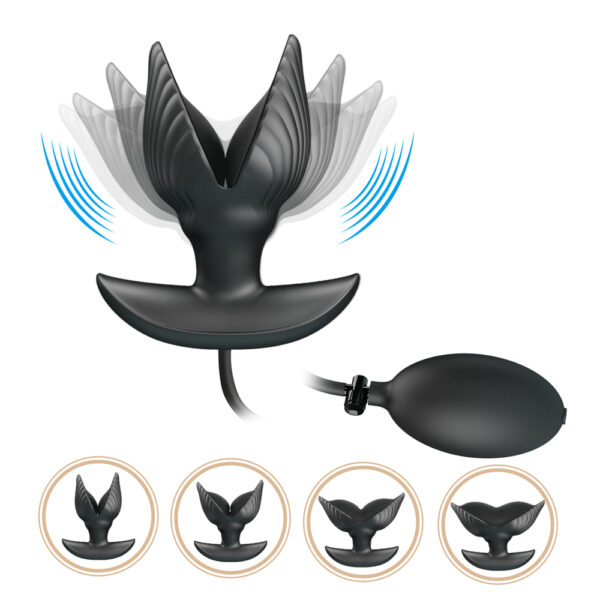 Vibrating Open Inflatable Anal Plug