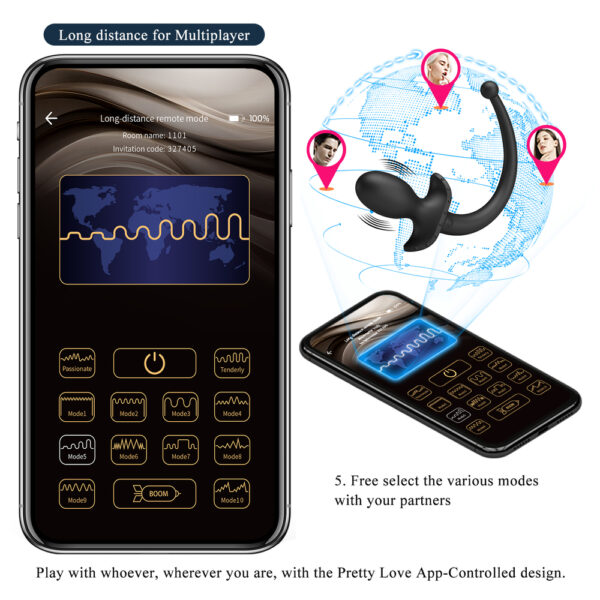 APP Controlled Tailed Anal Vibrator - Anthony