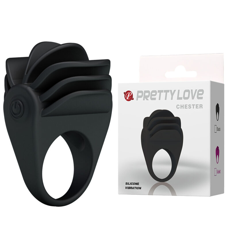 Prettylove Vibration Silicone Penis Enhancer Ring BI-210137