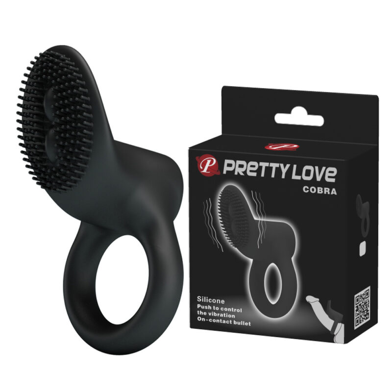 Prettylove Clit Brush Vibration Cock Ring BI-210147