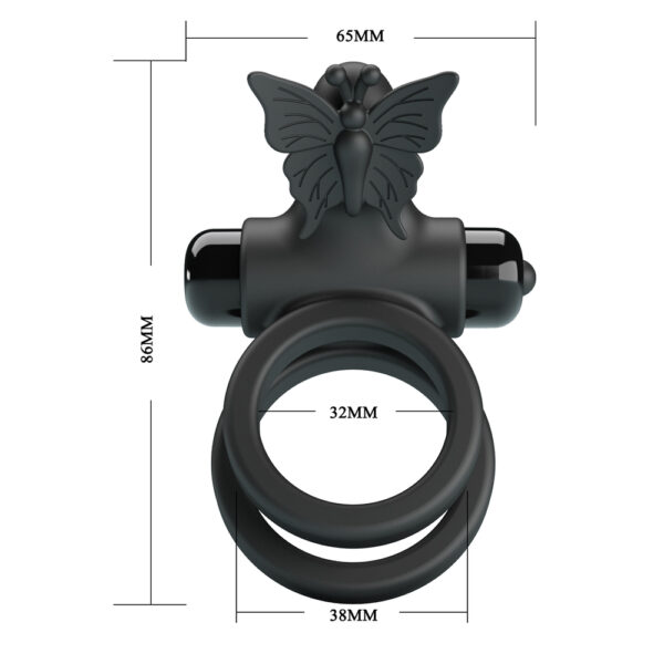 Vibrating Butterfly Cock Ring BI-210296