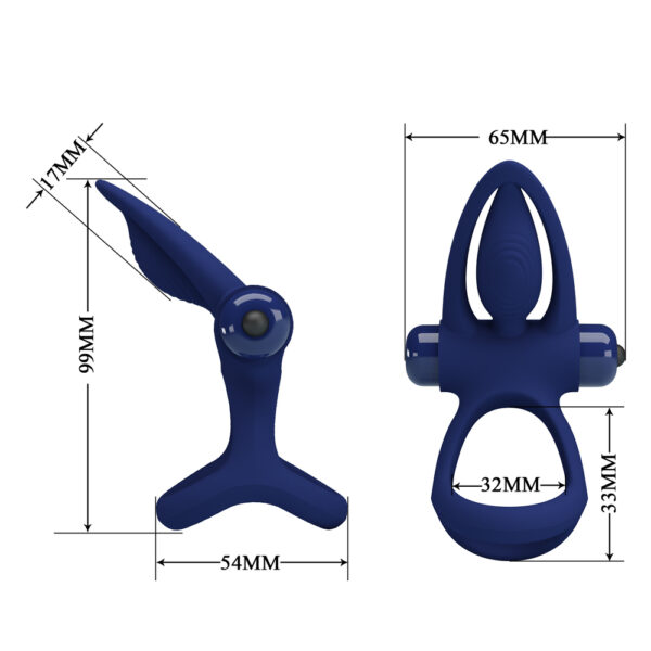 2in1 Vibrating Cock Ring BI-210306