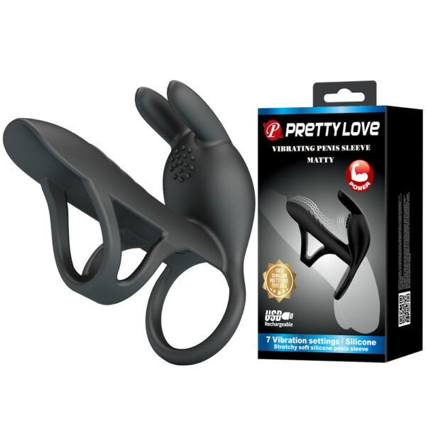 Clit Stimulation 3in1 Cock Ring BI-210326