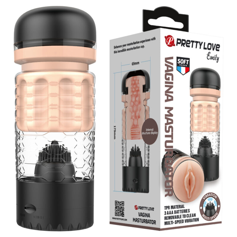 Prettylove Vibration Male Masturbator BM-00900T65