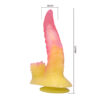 8.8" Silicone Monster Dildo - Flame Beast