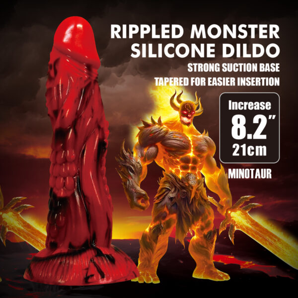 8.2" Silicone Monster Dildo - Minotaur