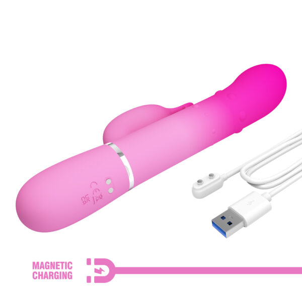 Gradient Pink Rotation Rabbit Vibrator BW-500051-4
