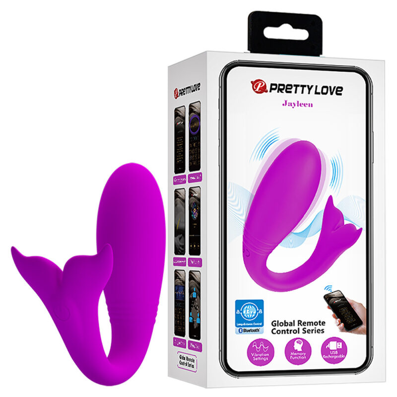 Prettylove Whale Tail Strap On Vibrator BI-014911HP