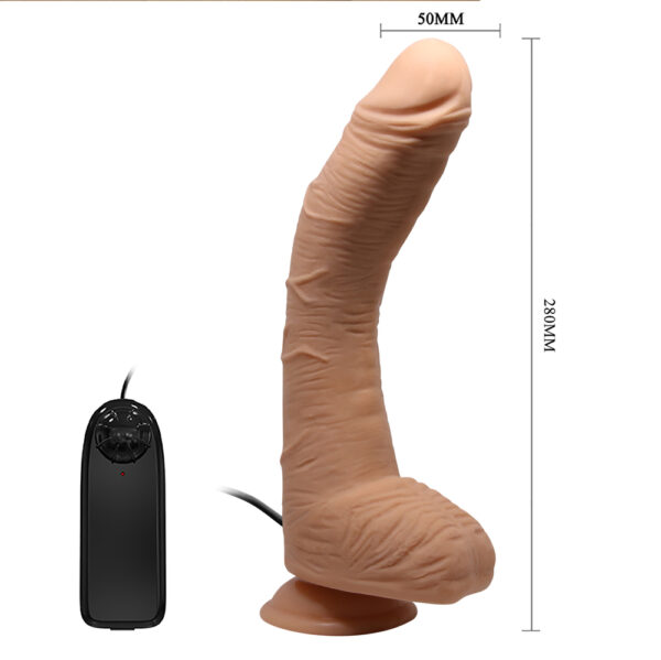 11" Vibrating Bent Dildo BW-008037