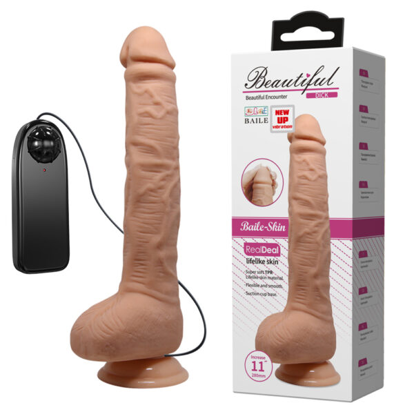 Baile 11 inch Vibrating Ball Dildo BW-008038