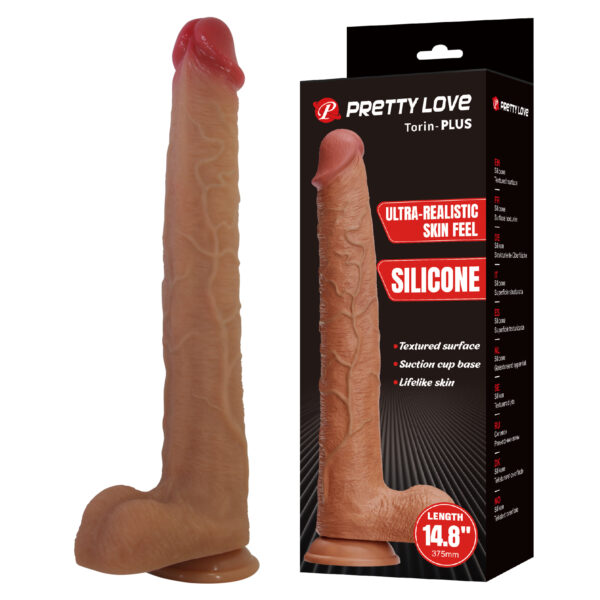 Prettylove 14.8 inch Lifelike Textured Dildo BW-008167