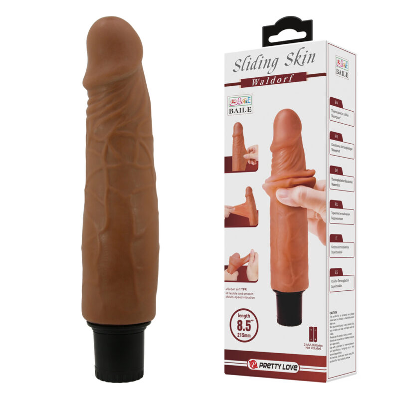 Baile Sliding Skin Vibration Dildo BW-027003LP