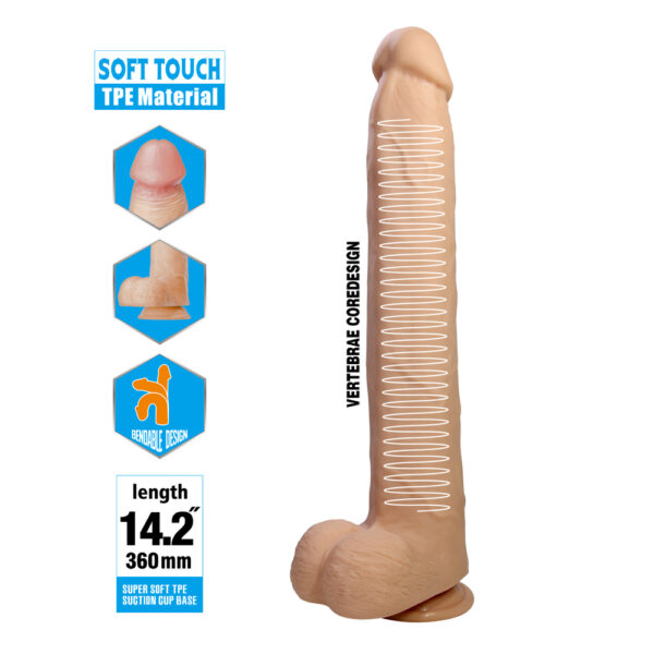 14.2" Realistic Dildo BW-008162